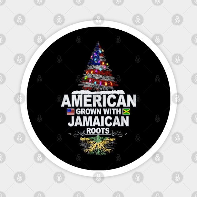 Christmas Tree  American Grown With Jamaican Roots - Gift for Jamaican From Jamaica Magnet by Country Flags